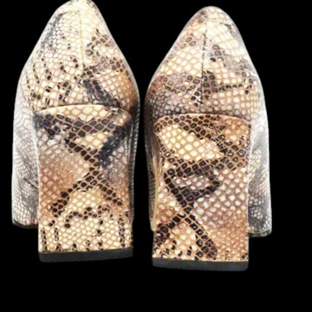 Hillard & Hanson Python Leather Block Heels - image 5